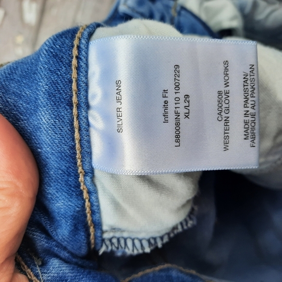 Silver Jeans infinite fit skinny jeans size XL - Picture 6 of 8
